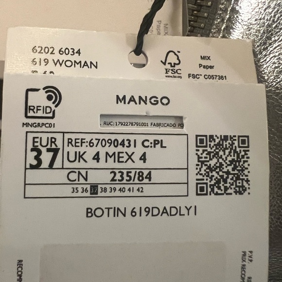 Mango Daddy Women's Metallic Silver Genuine Leather Ankle Boot 37 - Picture 11 of 12